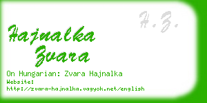 hajnalka zvara business card